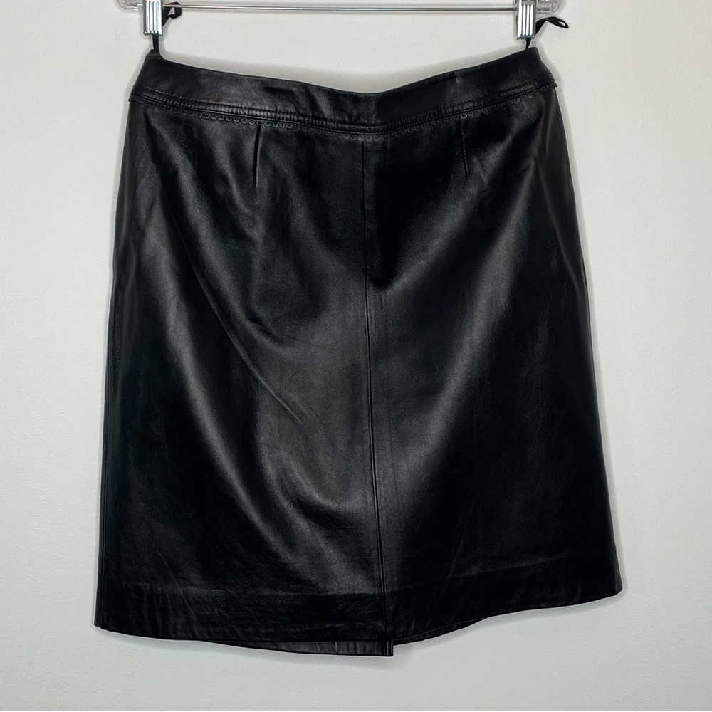 Jaclyn Smith Classic Black Leather Skirt